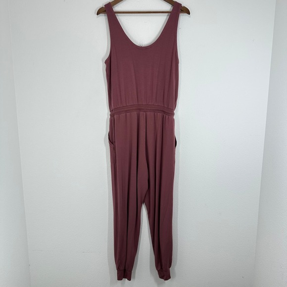 Athleta Balance Jumpsuit Womens Medium Sleeveless Modal Blend Casual Loungewear - Picture 5 of 13